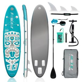Coupon FunWater Inflatable Stand Up Paddle Board Surfboard Complete Set Paddleboard Accessories Adjustable Paddle, Pump, ISUP Travel Backpack, Leash, Waterproof Bag, Adult Paddle Board SUPFW04A