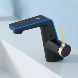 Coupon High end G1 or 2 Digital Display Water Temperature Hot Cold Icicle Water Cooling Tropical Atmosphere Light Basin Faucet Toilet Bathroom Household Faucet Basin Mixer Tap