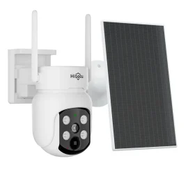 Coupon Hiseeu WTD904D 4MP Pixels Solar Powered Wireless WIFI IP Camera with Color Night Vision PIR Motion Alerts 5200mAh Battery Low power consumption IP66 Waterproof Security Camera