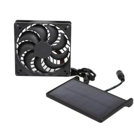Coupon IPRee 3W Solar Panel Solar Exhaust Fan Pet Animal Husbandry Indoor Ventilation Cooling PV Module Outdoor Fan Speed Controller