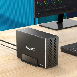 Coupon MAIWO K35272C 3.5” HDD SATA RAID Storage Enclosure 10Gbps Dual-Bay Hard Drive Dock to USB3.1 Type-C Gen2 with 4 RAID