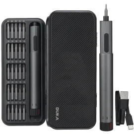 Coupon XIAOMI AtuMan DUKA E2 210RPM Precision Electric Screwdriver Set with Dual-Speed Adjustment 25 Screwdriver Heads Ideal for Home DIY Project Quick Charging