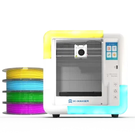 Coupon AOSEED X MAKER Childrens 3D Printer High Precision 0.1 or 0.05mm Ultra Silent Wireless Smart One Press Printing WiFi USB Safe Enclosed Design with 4er or 8er Colorful PLA Filament Set