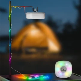 Coupon Elfeland 5m Smart Camping Light Strip APP Control Rechargeable Waterproof LED Night Light 16M Colors Music Sync Timer Portable Outdoor Lamp