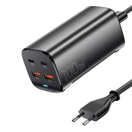Coupon ESSAGER ES-CD36 100W 4-Port USB PD Charger 2USB-A+2USB-C PD3.0 QC4.0/3.0 AFC FCP SCP DCP BC1.2 iP2.4A Fast Charging Wall Charger Adapter EU Plug US Plug for iPhone 16 16 Pro 15 14 13 Pro Max for Huawei Pura X for Samsung Galaxy S25 Ultra – EU P