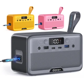 Coupon EU Direct DaranEner R100 100W Portable Power Station 89.6Wh LiFePO4 Battery Solar Power Bank,Portable Charger Small Electric Generator with AC Outlets and PD Fast Charging for Home Outdoor Camping Essentials Emergency