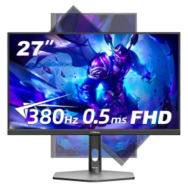Coupon FYHXele 27 Inch 380Hz Gaming Monitor 0.5ms IPS FHD 1920+1080 16 9 VESA Ergonomic Design Ultra Fast Refresh Rate Smooth Gameplay HD2.0 or DP1.4 Adjustable Speaker Computer Monitors