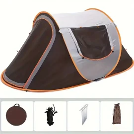 Coupon IPRee 3 4 Person Family Outdoor Automatic Camping Tent Instant Setup Tent 4 Season Windproof Waterproof Dampproof Portable Spring up Tent