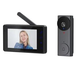 Coupon M17A Visual Doorbell 2.4G Wireless 4.3 Inch IPS Screen 640×480 Resolution 1500mAh Battery Long Range Easy Installation