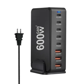 Coupon [GaN Tech]Bakeey YMX-600W 600W 8-Port USB PD Charger 5USB-C+3USB-A QC PD3.1 Fast Charging Desktop Charging Station EU Plug US Plug for iPhone 16 16 Pro 15 14 13 Pro Max for Xiaomi 15pro for Samsung Galaxy Z Flip6