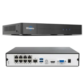 Coupon Hiseeu YNVR P 8 8 Port 4K PoE Network Video Recorder NVR Support 4K 2K 8MP 5MP 3MP 1080P PoE Camera with Motion Alarm 24 or 7 Recording Smart Playback Free Remote Access Extendable to 16 Channels