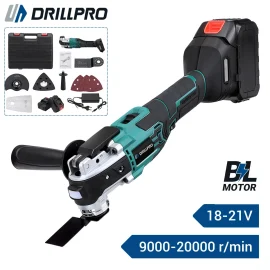 Coupon Drillpro Brushless Motor Electric Grinder 18-21V 6 Speed Adjustment 9000-20000 r/min Digital Display Quick Chuck EU Plug – 2 Batteries