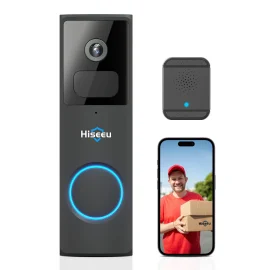 Coupon Hiseeu DB2 1080P 2MP WiFi Doorbell Camera IR Night Vision Smart PIR Motion Recognition Two way Audio IP65 Waterproof 2.4G Wireless Home Ring Video Door Bell