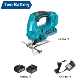 Coupon Drillpro 21V 600W Brushless Cordless Jigsaw Electric Saw, Variable Speed, 0-45° Bevel, Dust Collection, for 18-21V Batteries
