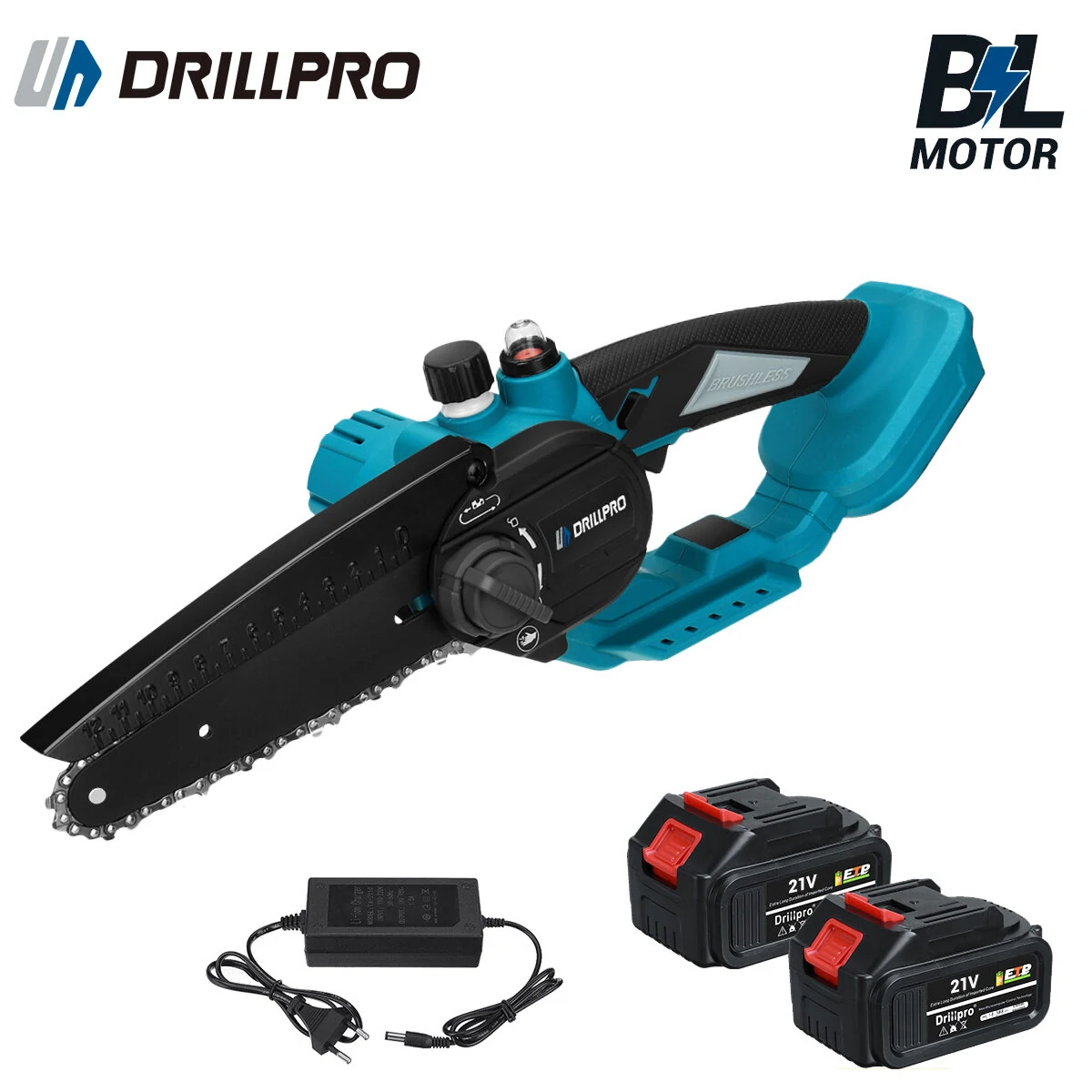 Coupon Drillpro 6 Inch High Efficiency Brushless Chainsaw with 1 Batteries