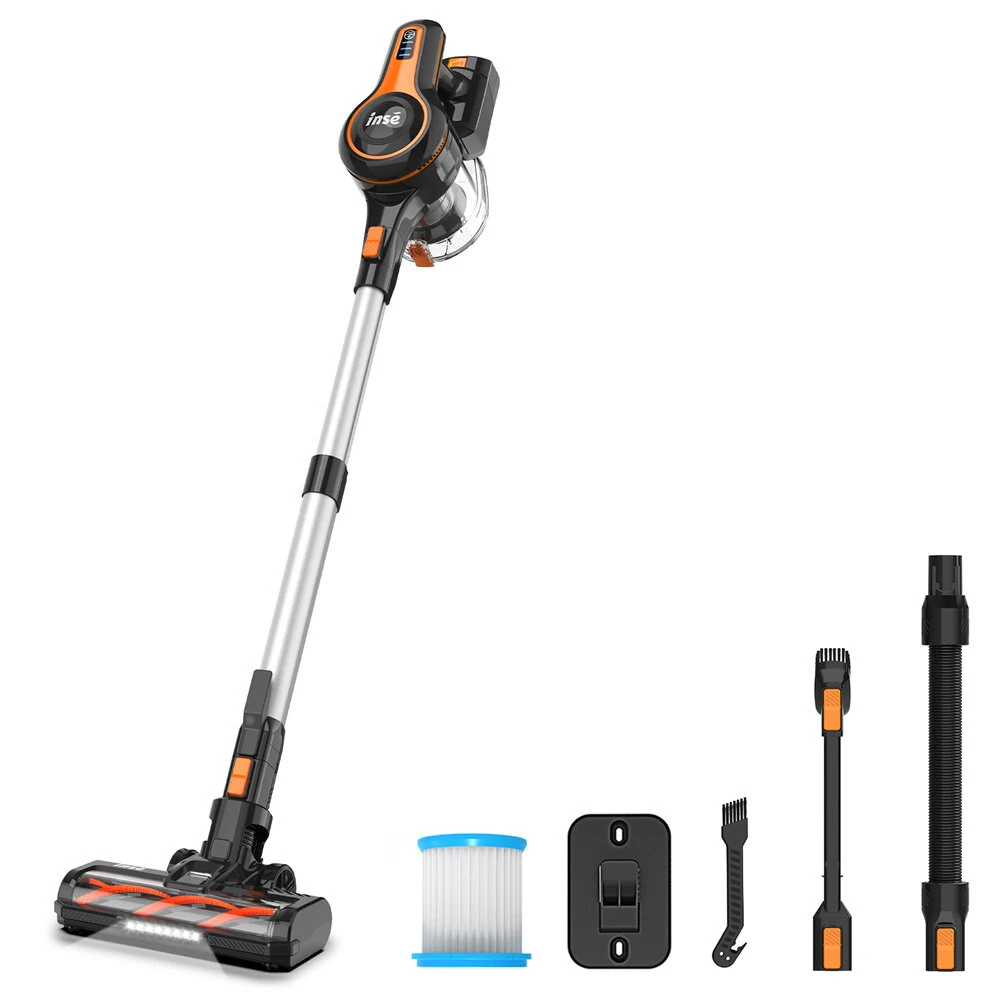 Coupon INSE S680 Cordless Vacuum Cleaner Stick Vacuum with 20Kpa 250W Suction,Max 50 Min Runtime Rechargeable Vacuum Cleaner