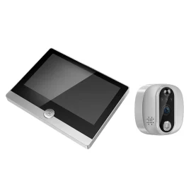 Coupon 4.3 Inch Tuya Video Doorbell Wireless WiFi Smart Doorbell Camera with 2MP HD Two Way Audio Motion Night Vision Tuya APP Smart Doorbell for Home Security