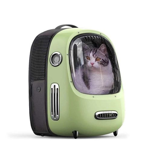 Coupon PETKIT Pet Cat Backpack Carrier Bag Vintage Style Travel Window