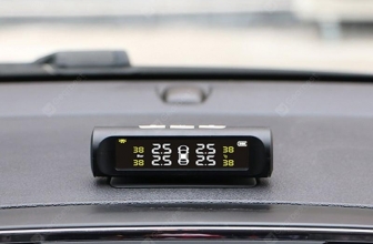 Car Tire Tyre Wheel Pressure Gauge Wireless Solar External Tester – Black