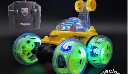 Music Light Dump Truck Remote Control Car Tumbling Stunt Car Children Wireless Charging Remote Control Car