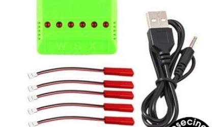 Quadcopter Drone Mejiaxin X101/X400/X600/X800JST Lithium Battery 1 Charge 6 Charger